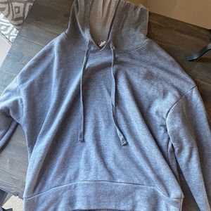 Grey cropped hoodie